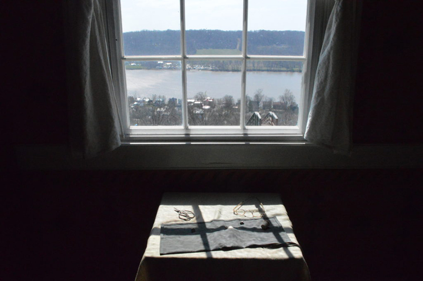 The view of the Ohio River from John Rankin’s bedroom window at his home in Ripley, Ohio