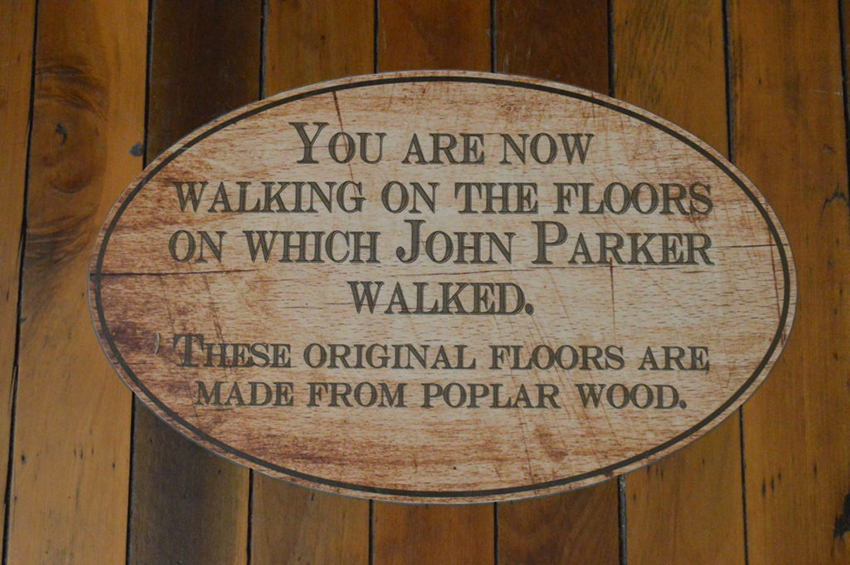 Original hardwood floors in the John Parker home in Ripley, Ohio